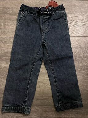 Tommy Hilfiger Navy Blue Kids Jeans with Red Accent